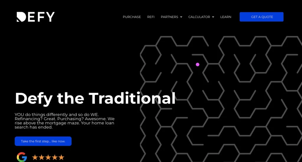 Defy Mortgage_homepage