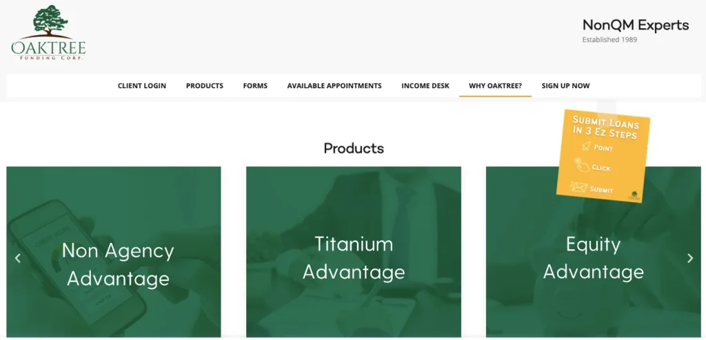 Oaktree Funding_homepage