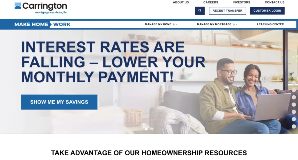 Carrington Mortgage_homepage