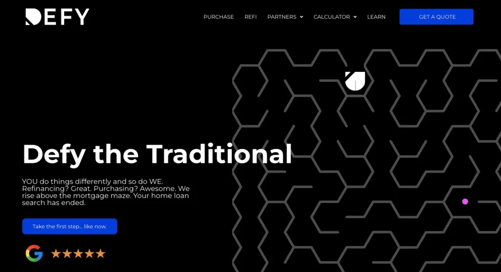 Defy Mortgage_homepage