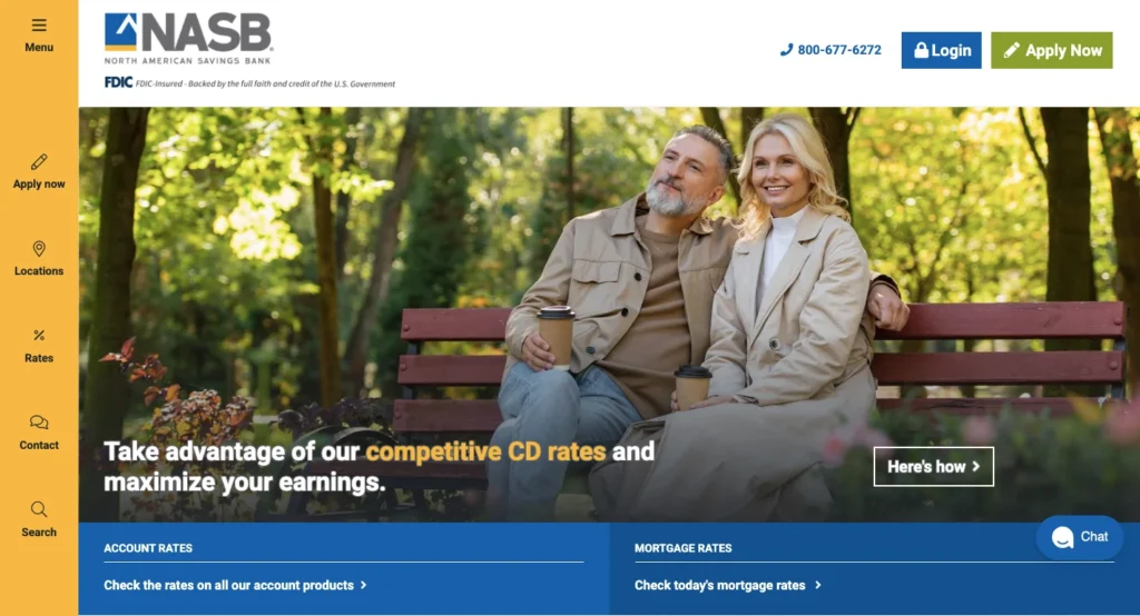 North American Savings Bank_homepage
