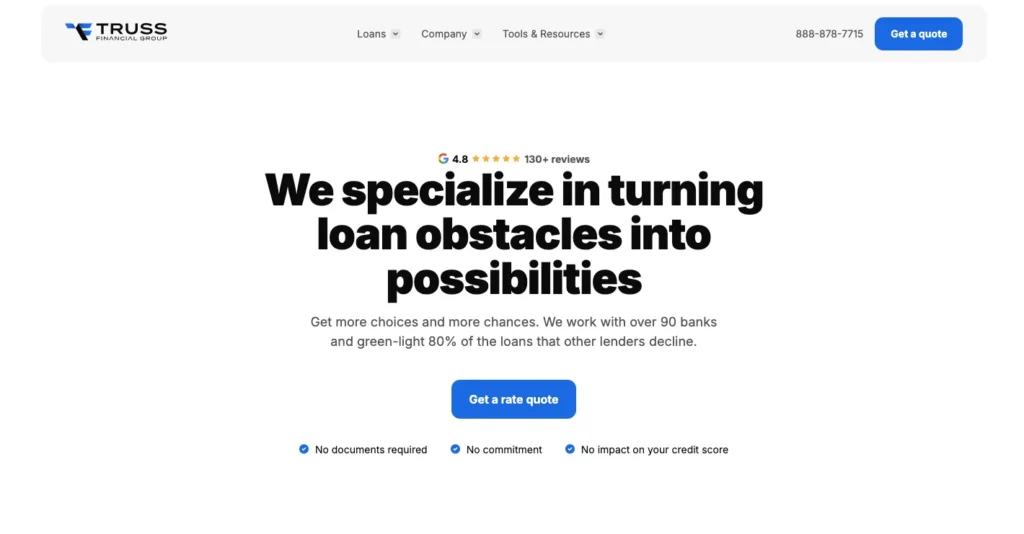 Truss Financial Group_homepage