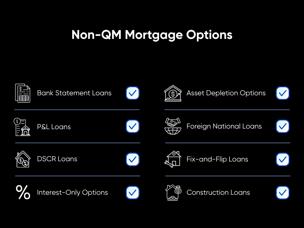 QM vs. Non-QM Mortgages: Key Differences And Who Can Benefit From Them 5 Non-QM Mortgage Options
