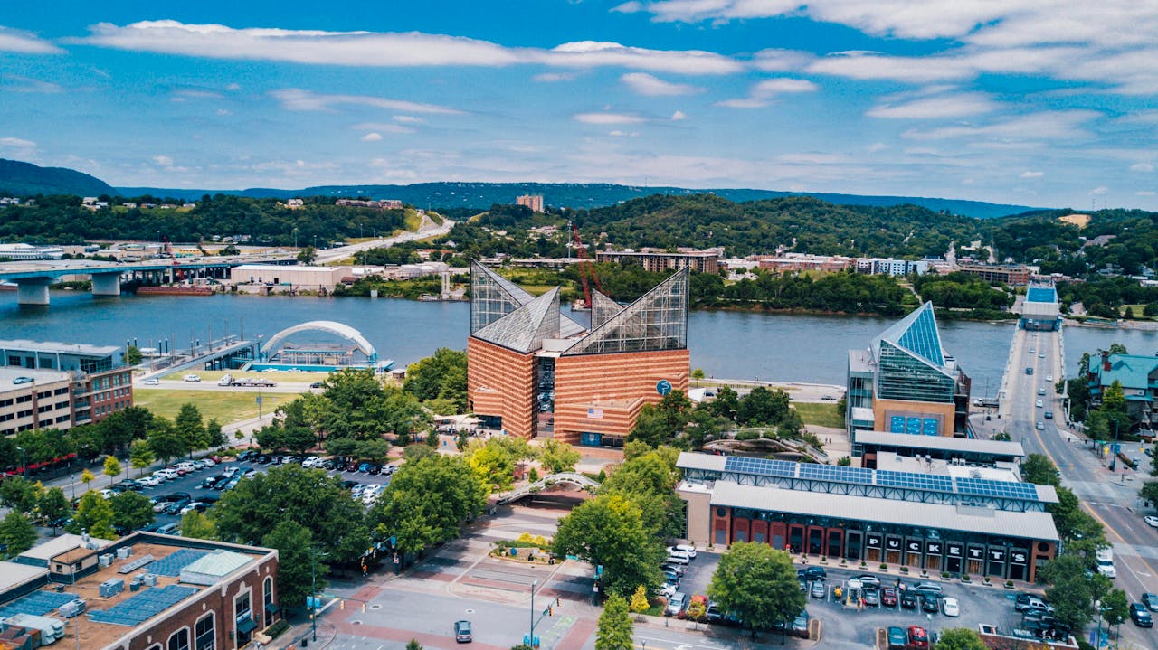 A photo of Chattanooga, TN, a great place to buy a home and get a Tennessee bank statement loan.