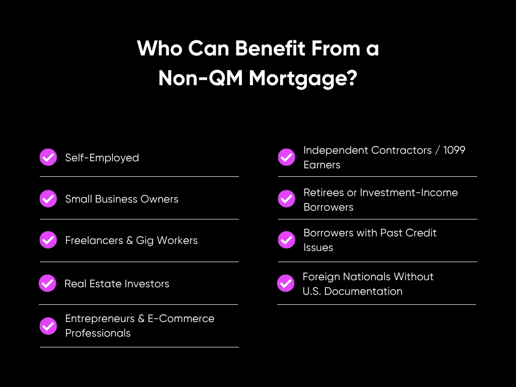 QM vs. Non-QM Mortgages: Key Differences And Who Can Benefit From Them 4 Who Can Benefit From a Non-QM Mortgage