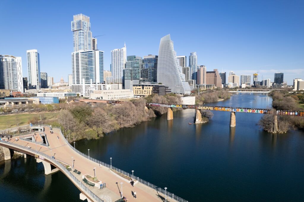A view of Austin, a city with many self-employed individuals and a great place to get a Texas P&L loan.