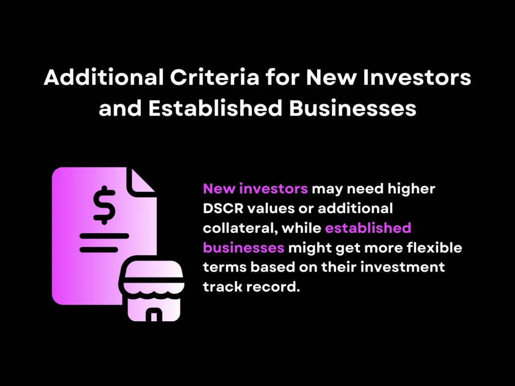 additional criteria for new investors and established businesses homepage