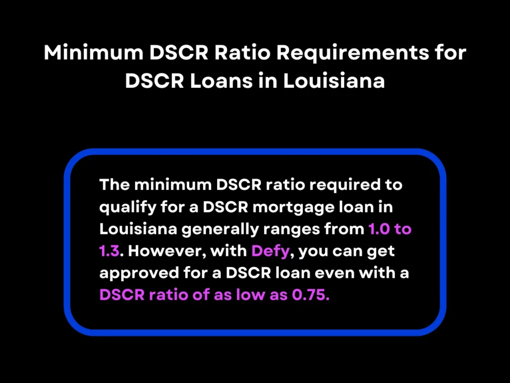 minimum dscr ratio requirements for dscr loans in Loiusiana homepage