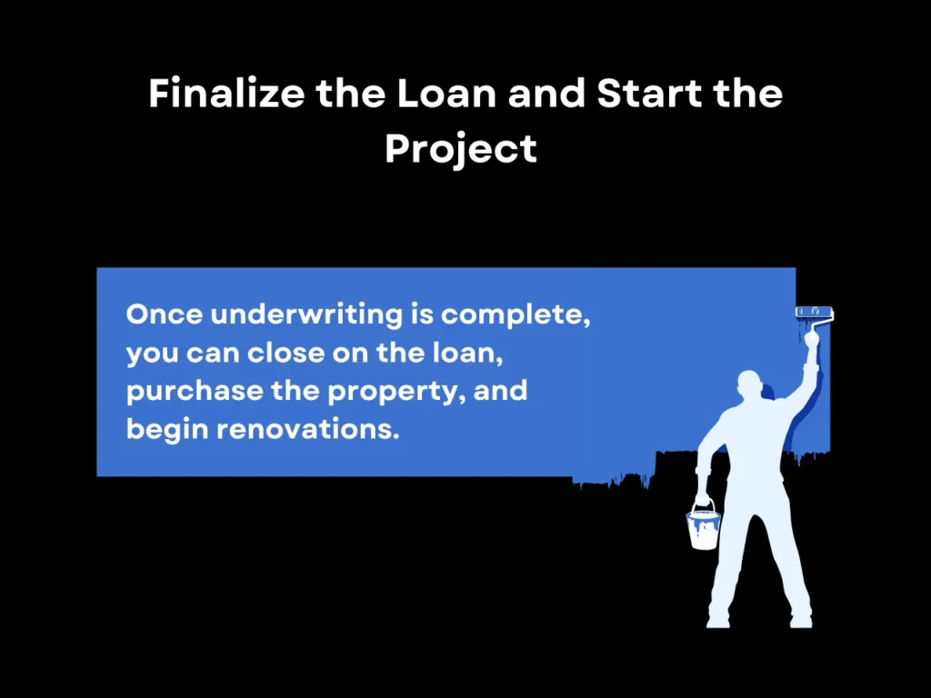 Finalize the Loan and Start the Project homepage