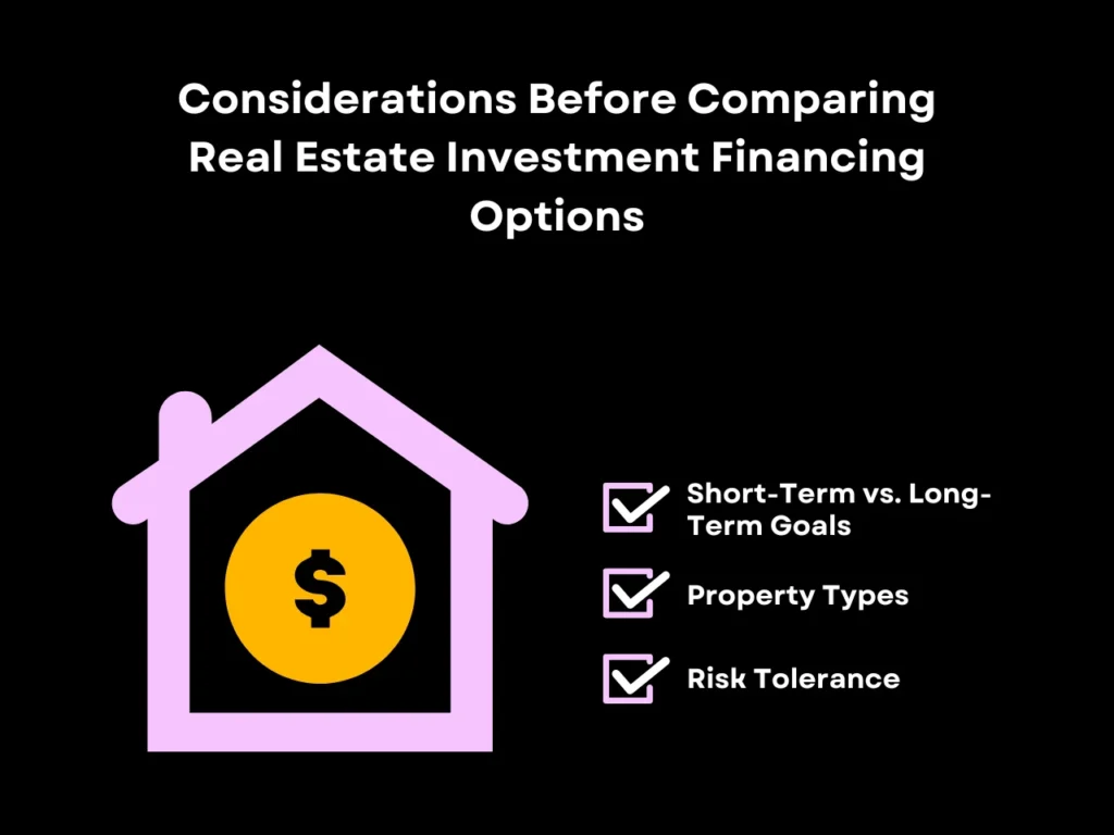 Considerations Before Comparing Real Estate Investment Financing Options