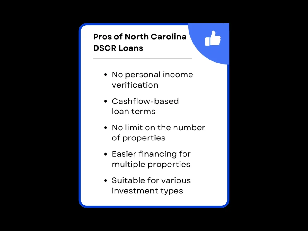 Pros of North Carolina DSCR Loans