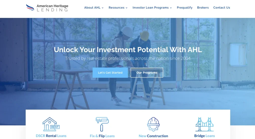 American Heritage Lending_homepage