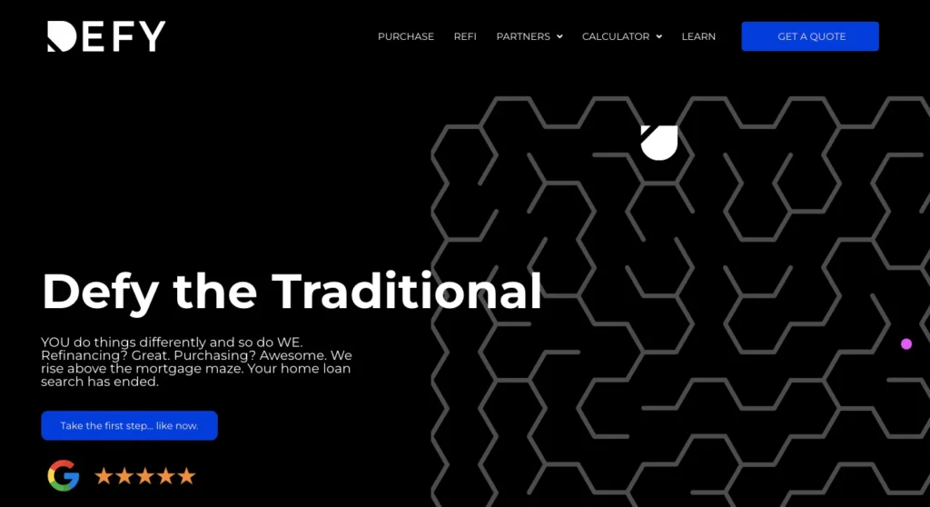 Defy Mortgage_homepage