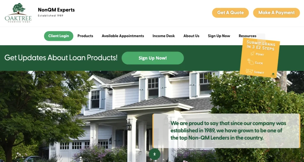 Oaktree Funding_homepage