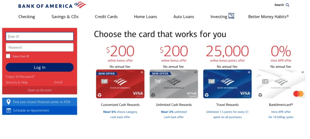Bank of America_homepage